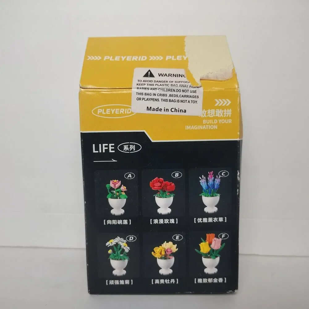 Sluban Pleyerid Creative Potted Lotus Flower Building Brick Blocks Set 317 Piece